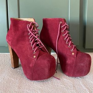 Jeffery Campbell Havana Last Platform Heels Real Suede Lita